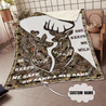 Love Gift Couple Deer Custom Nam 3D Blanket LAM