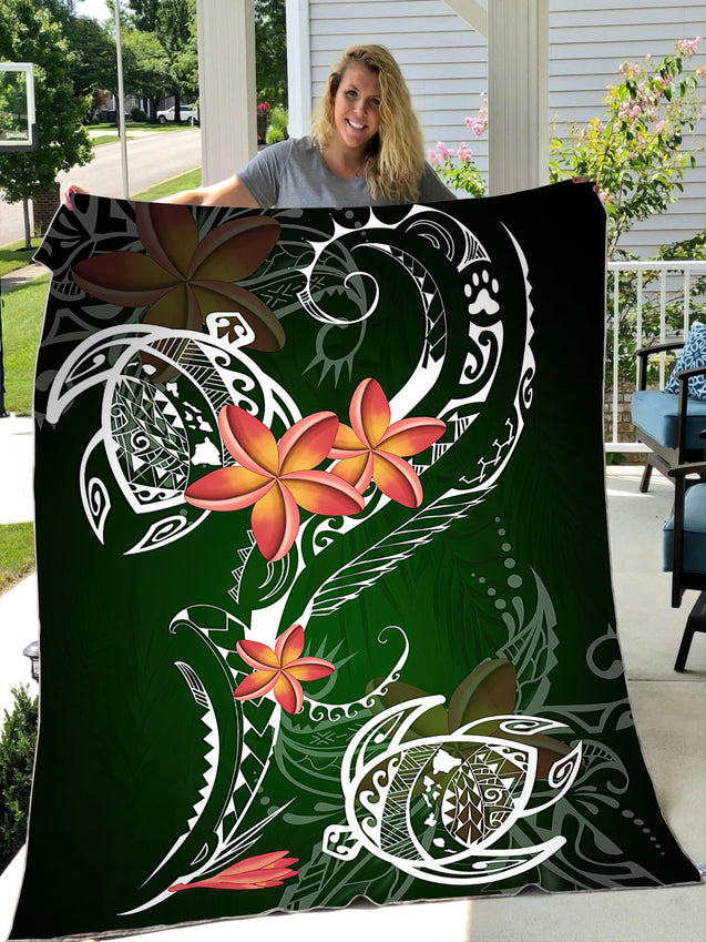 Amazing Polynesian Frangipani And Tattoo Hawaii Style Painting Art Quilt ML