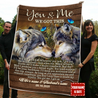 Love Wolf Couple Blanket