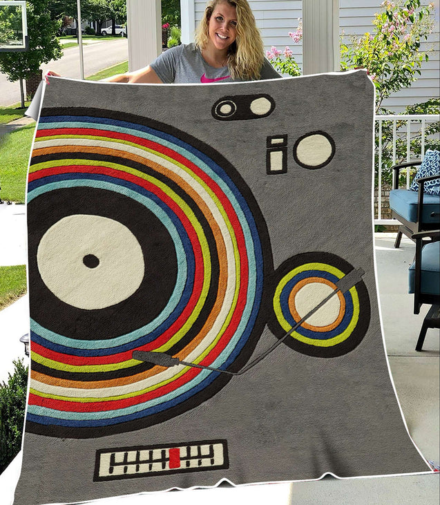 Vinyl Record 3D All Over Printed Blanket