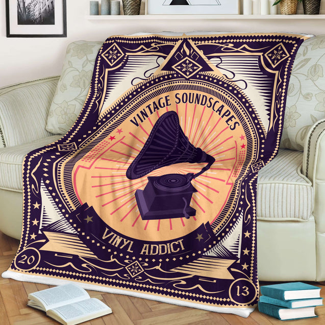 Vinyl Record 3D All Over Printed Blanket