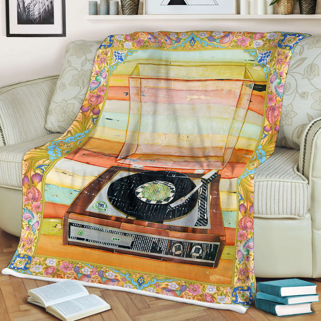 Vinyl Record 3D All Over Printed Blanket