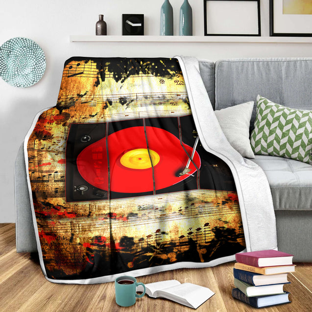 Vinyl Record 3D All Over Printed Blanket