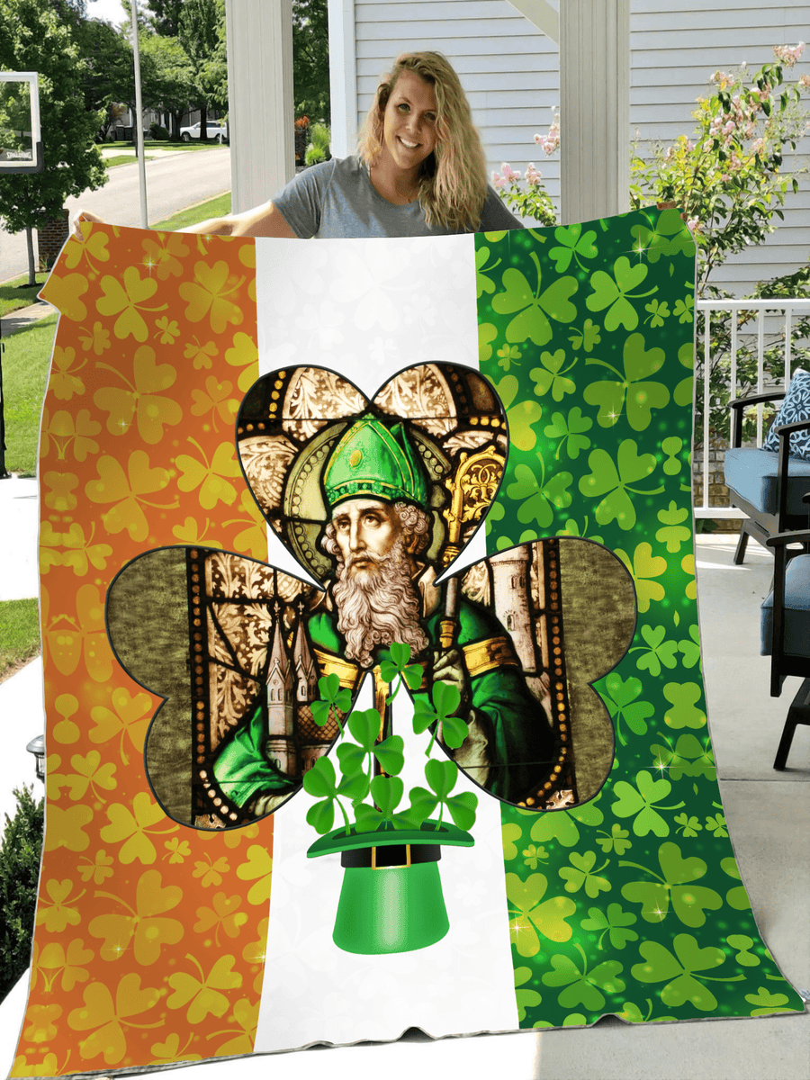 Ireland Saint Patrick's Day 3D Design Sherpa Blanket
