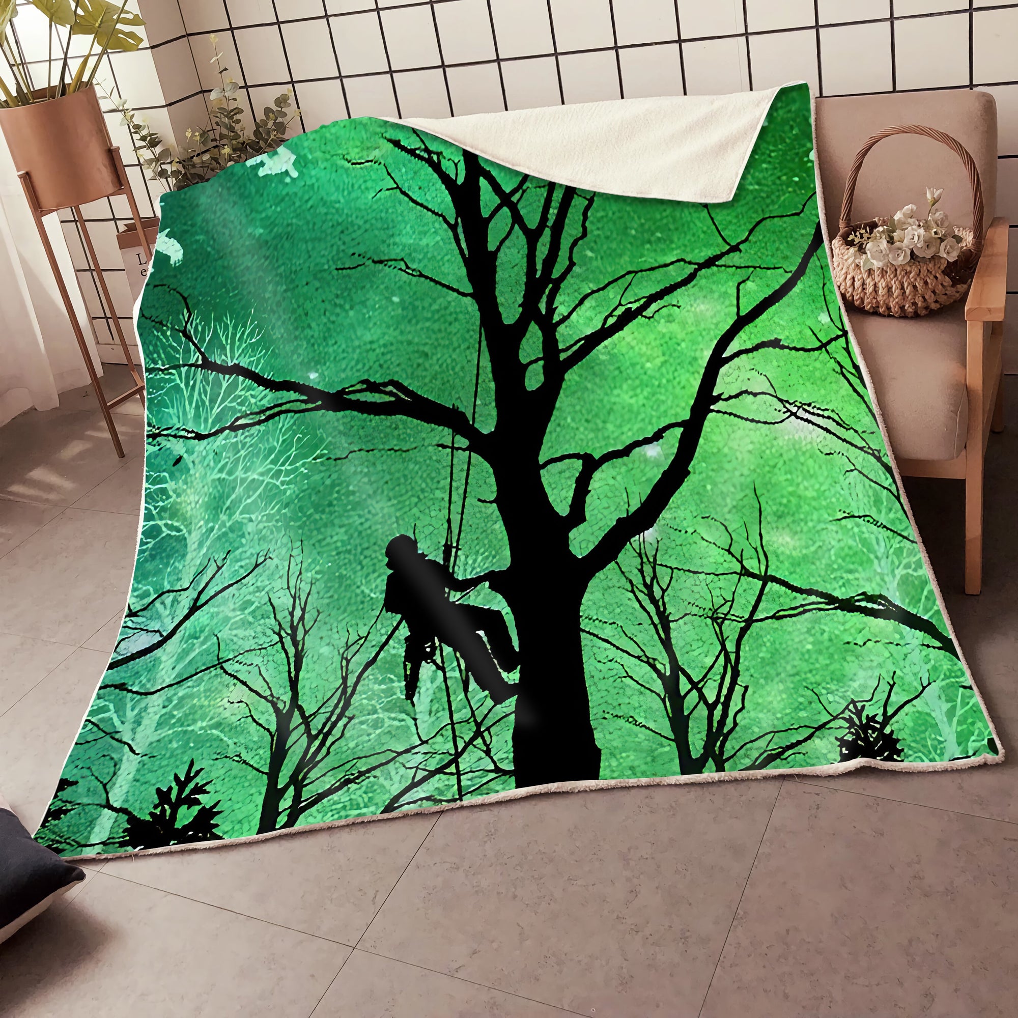 Premium All Over Printed Arborist Logger Lumberjack Blanket