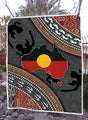 Aboriginal dots Zip pattern 3D printed Blanket