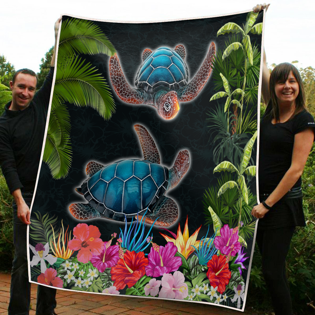 Turtle Couple Blanket