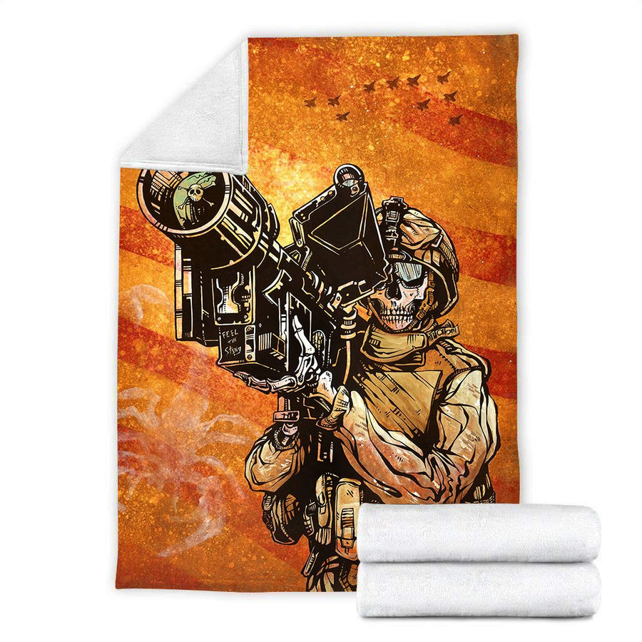Premium Skull Army Blanket