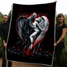 Skull and Beauty 3D All Over Printed Blanket