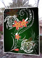 Amazing Polynesian Frangipani And Tattoo Hawaii Style Painting Art Quilt ML