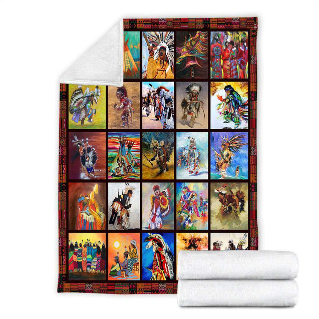 Native American Pow Wow 3D All Over Printed Blanket