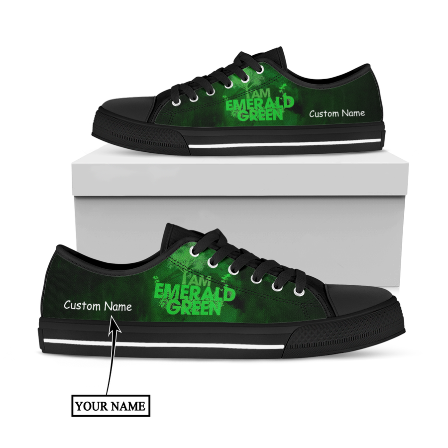 Irish St.Patrick I'm emerald green low top shoes custom name