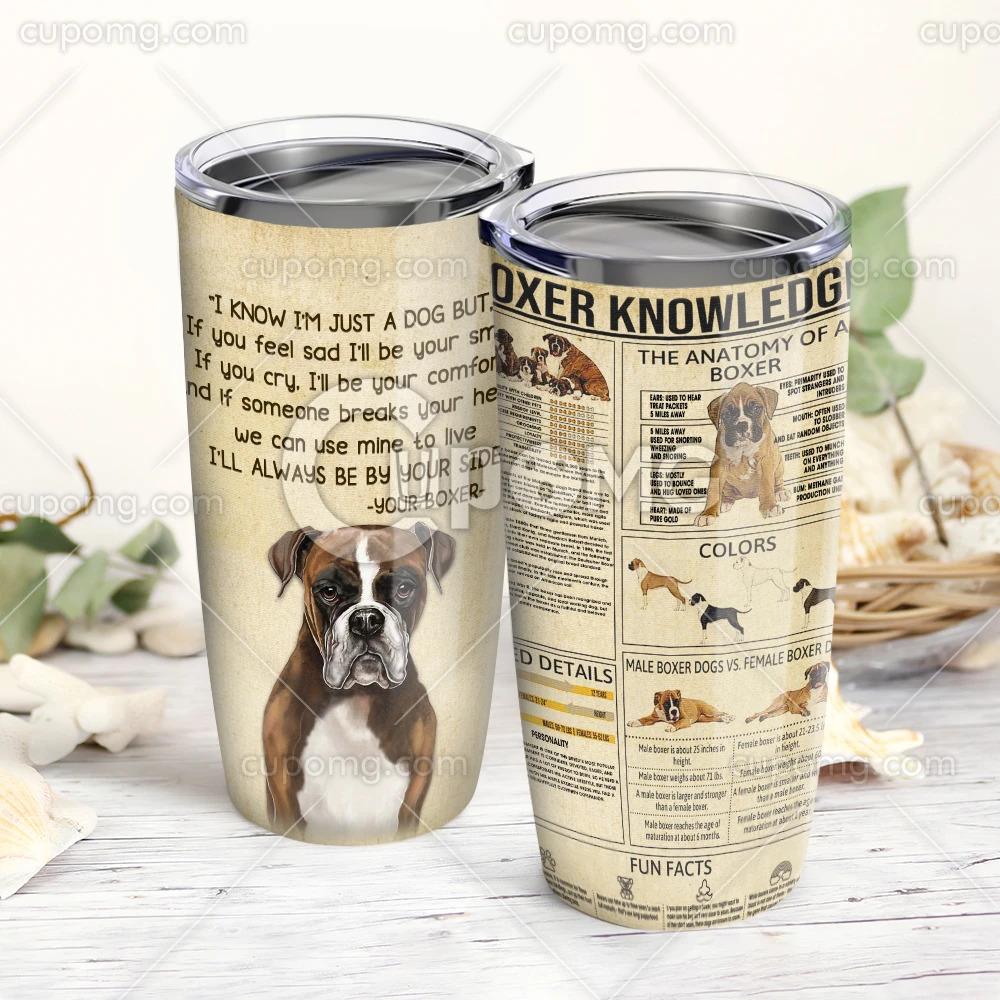Boxer dog knowledge stainless steel tumbler HG32403-HG-Vibe Cosy™