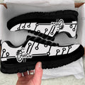 Fish on Black white fishing shoesLow Top Sneaker Shoes