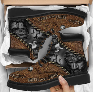 Faith Over Fear Jesus Boots Shoes Pi08032104