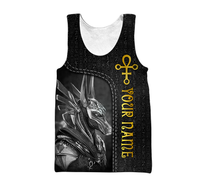 Custom name Anubis Egyptian God the Protector 3D design print shirts