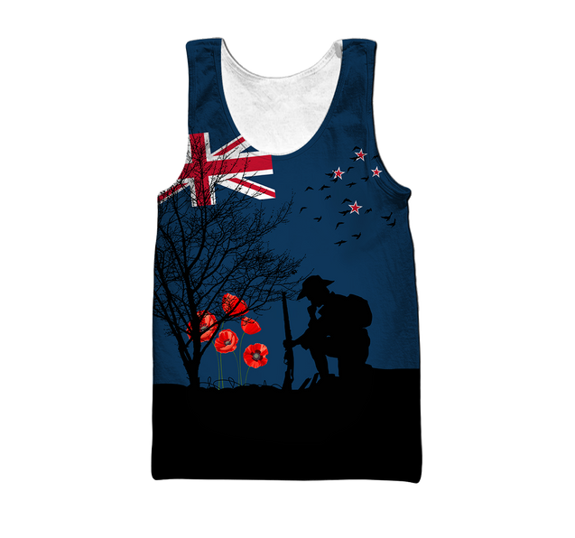 Premium Anzac Day New Zealand 3D Printed Unisex Shirts TN