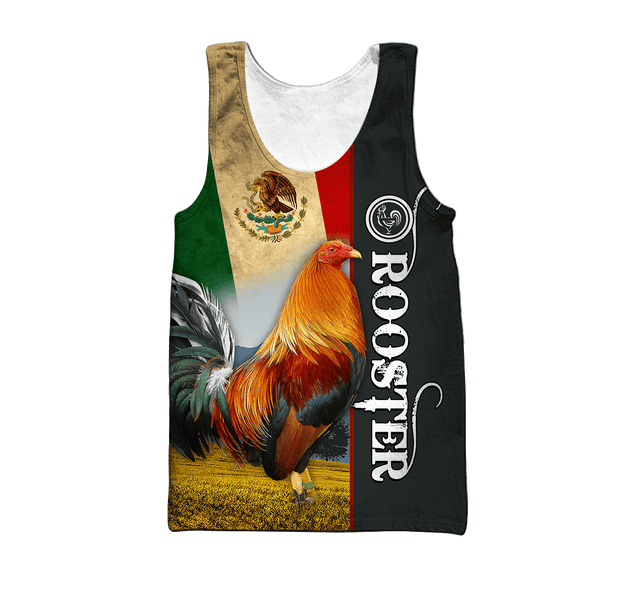 Rooster Mexico 3D All Over Printed Hoodie