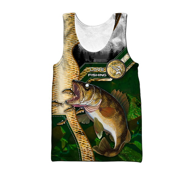 Custom name Walleye Master Fishing camo 3D print shirts