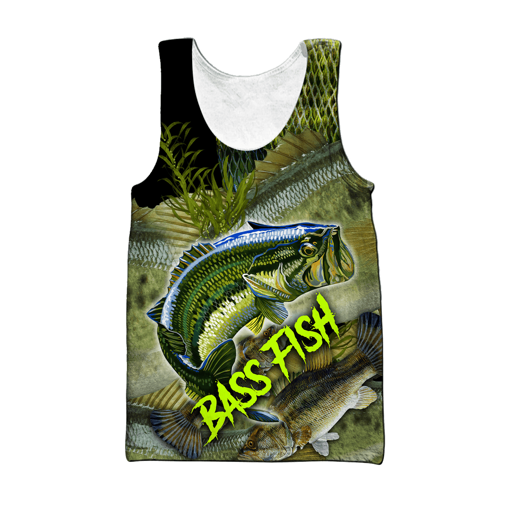 Bass fishing on skin 3D print fishing shirt for men and women