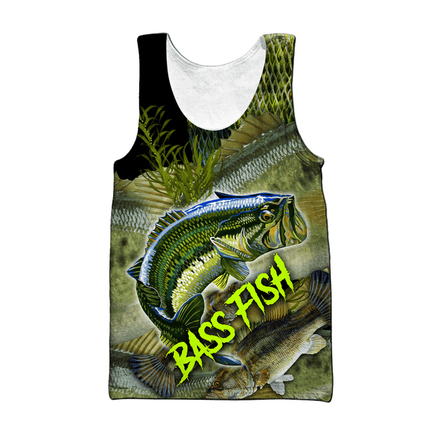 Bass fishing on skin 3D print fishing shirt for men and women