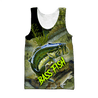 Bass fishing on skin 3D print fishing shirt for men and women