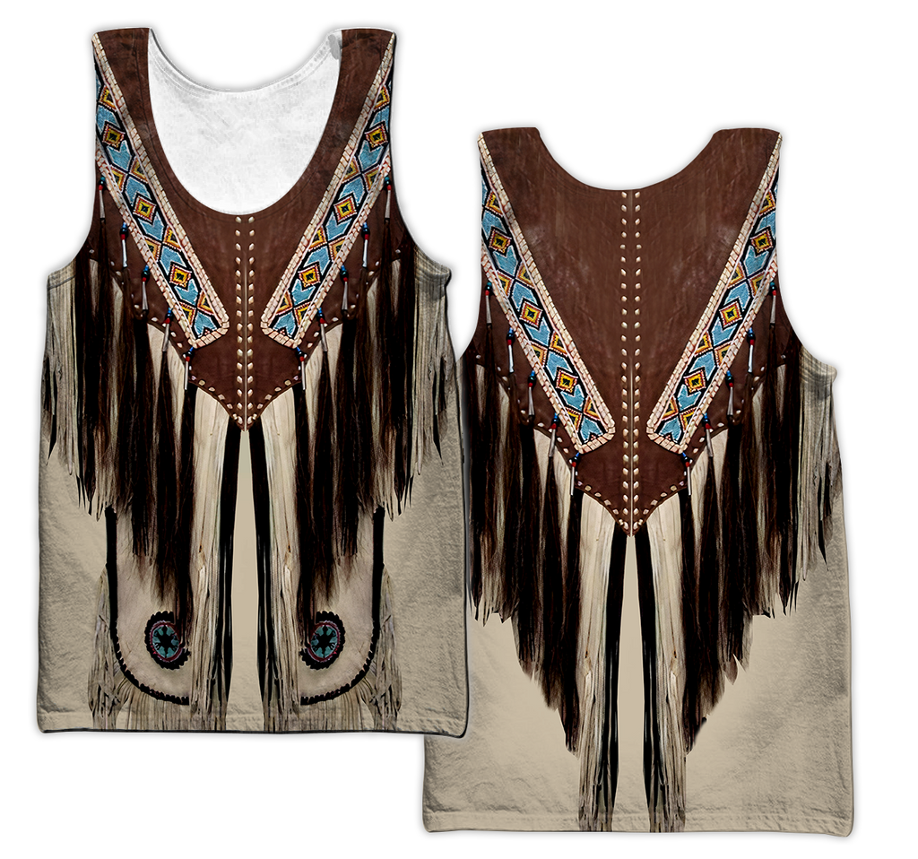 Native Cowboy Jacket No11 Cosplay 3D Over Printed Unisex Deluxe Hoodie ML