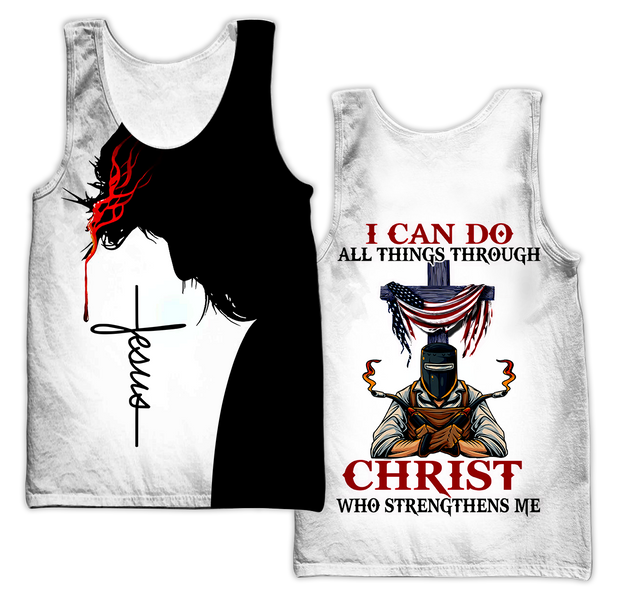 Premium Personalized 3D Printed Jesus Welder Shirts MEI