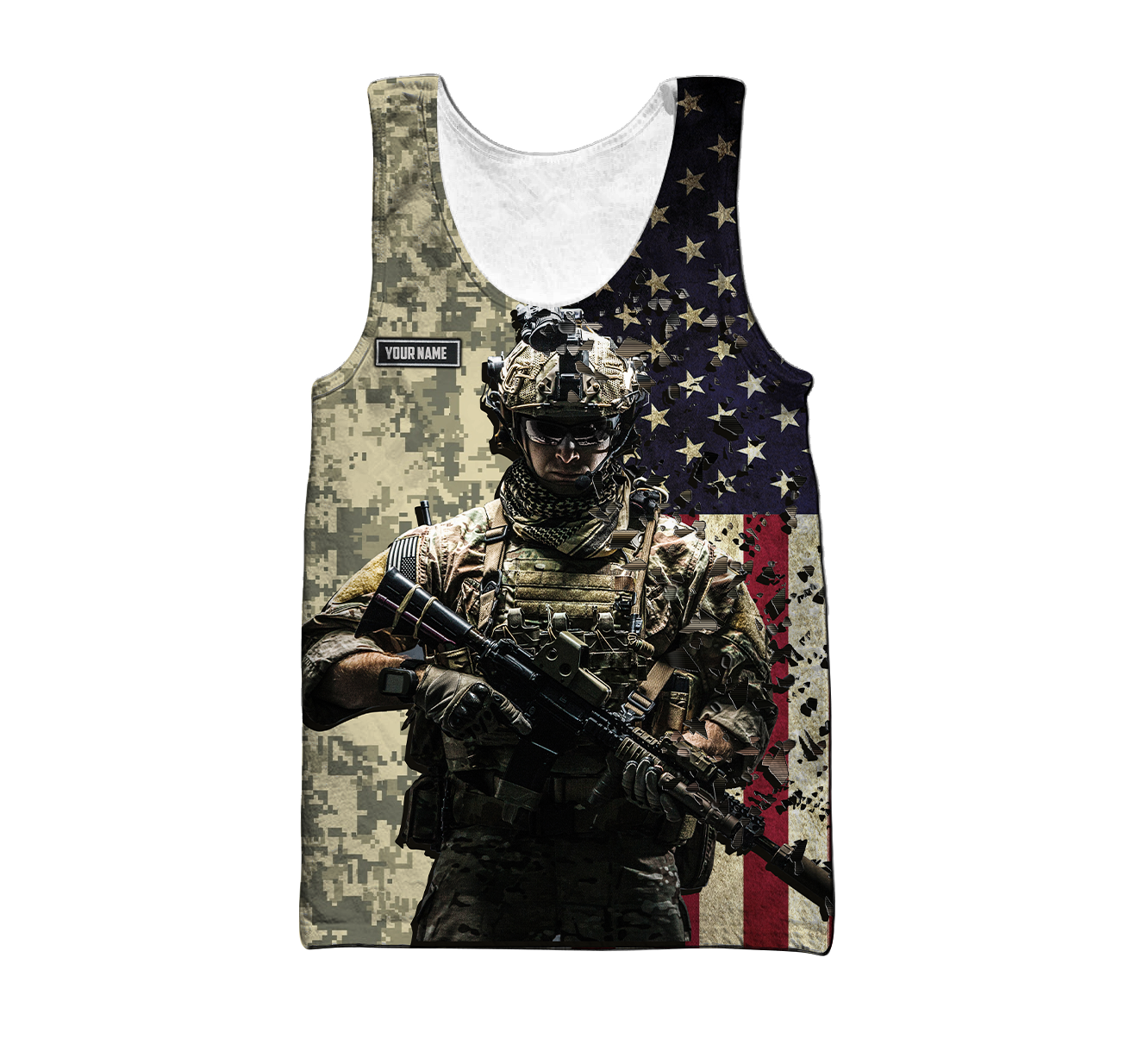 Army Customize Name 3D All Over Printed Shirts MH18112005