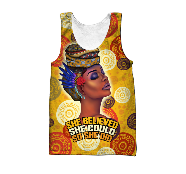 African She Believed Unisex Deluxe Hoodie ML