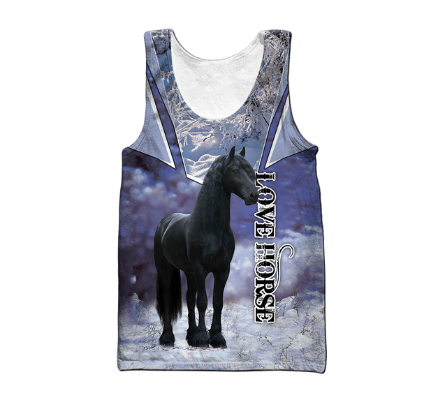 Beautiful Friesian Horse 3D All Over Printed Unisex Shirts MH23122005CL