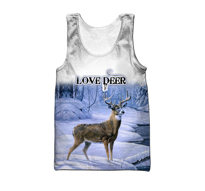 Love Deer 3D All Over Printed Shirts