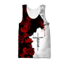 Premium Christian Jesus Catholic Red Roses 3D Printed Unisex Shirts