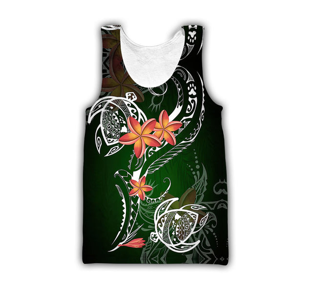 Amazing Polynesian Frangipani And Tattoo Hawaii Style Unisex Deluxe Tank Top ML