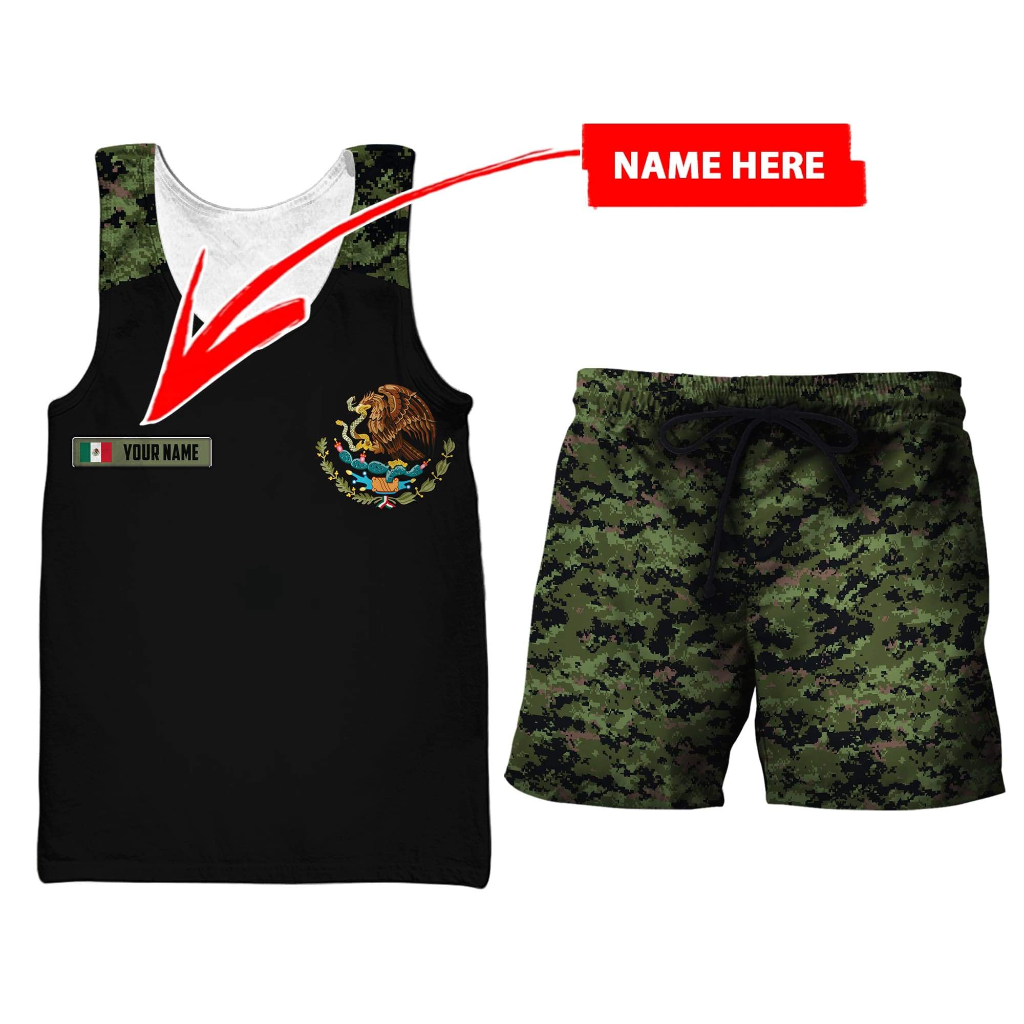 Mexico Coat Of Arms 3D All Over Printed Hoodie