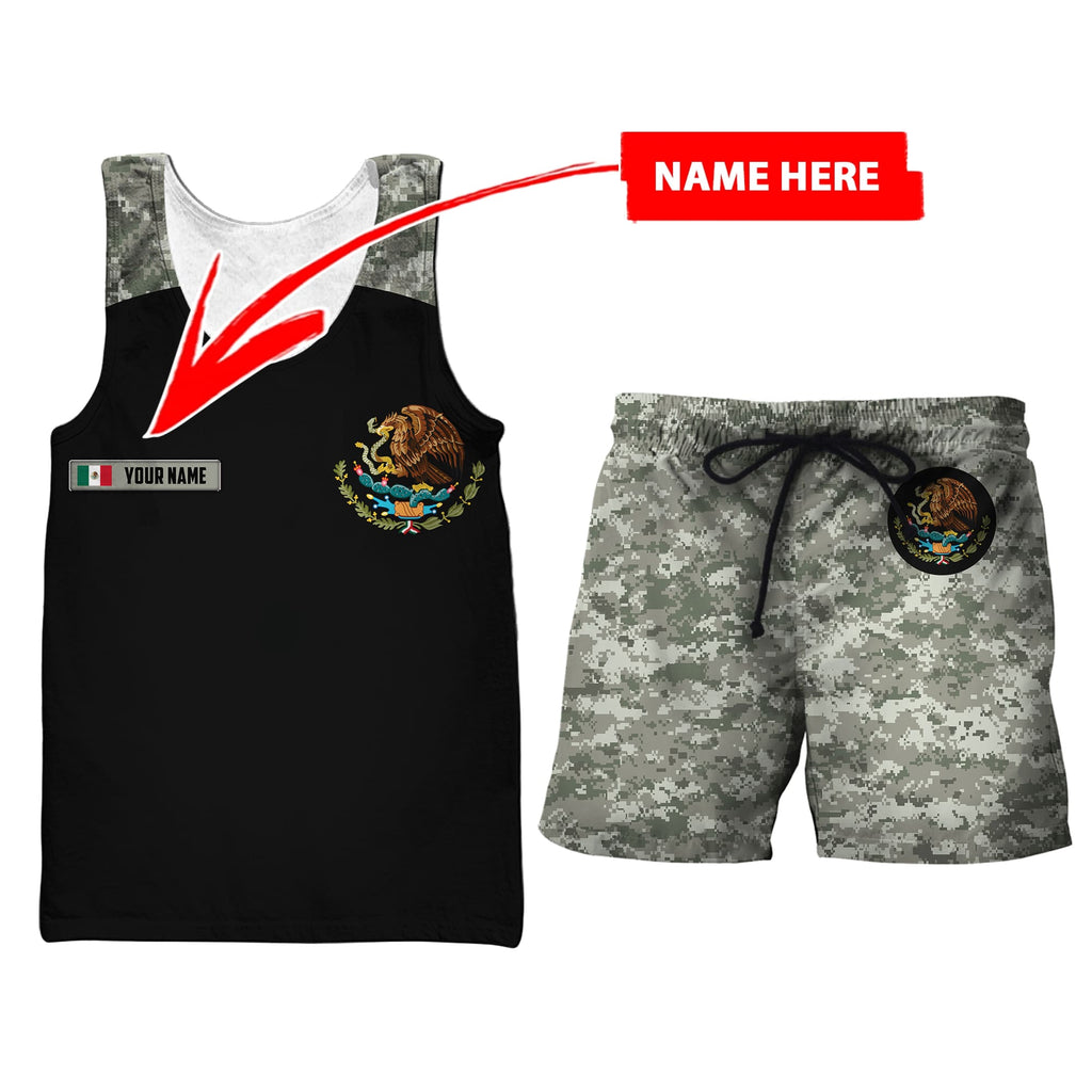 Mexico Coat Of Arms no03 Personalized Name 3D Unisex Hoodie