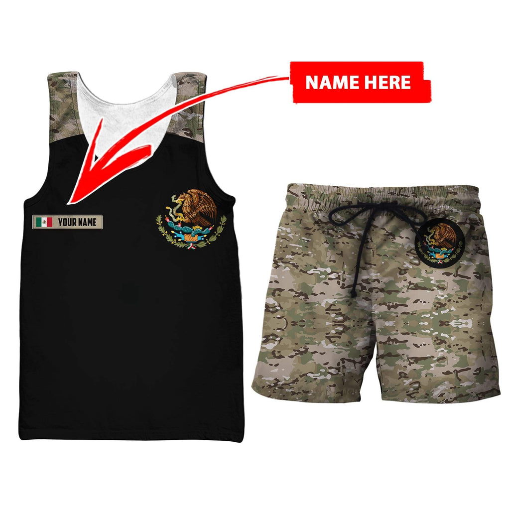 Mexico Coat Of Arms no02 Personalized Name 3D Unisex Hoodie