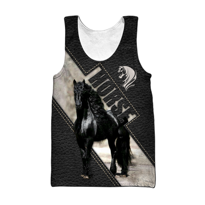 Black Horse 3D All Over Printed Hoodie Pi112058XT