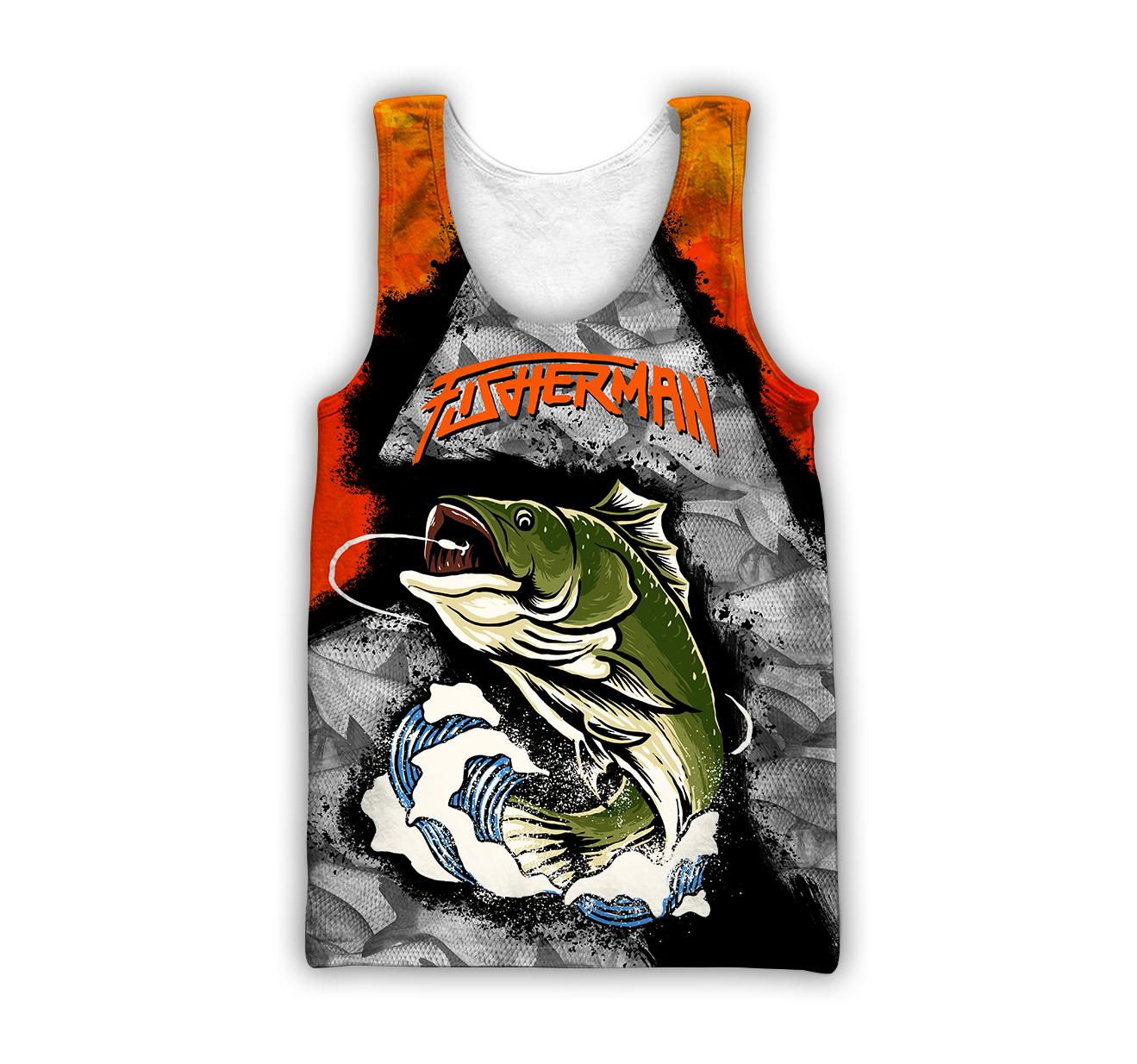 Fisherman Big Game Fishing Orange 3d print shirts