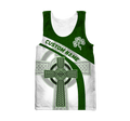 Custom name Irish Celtic Knot Cross 3D Design print shirts