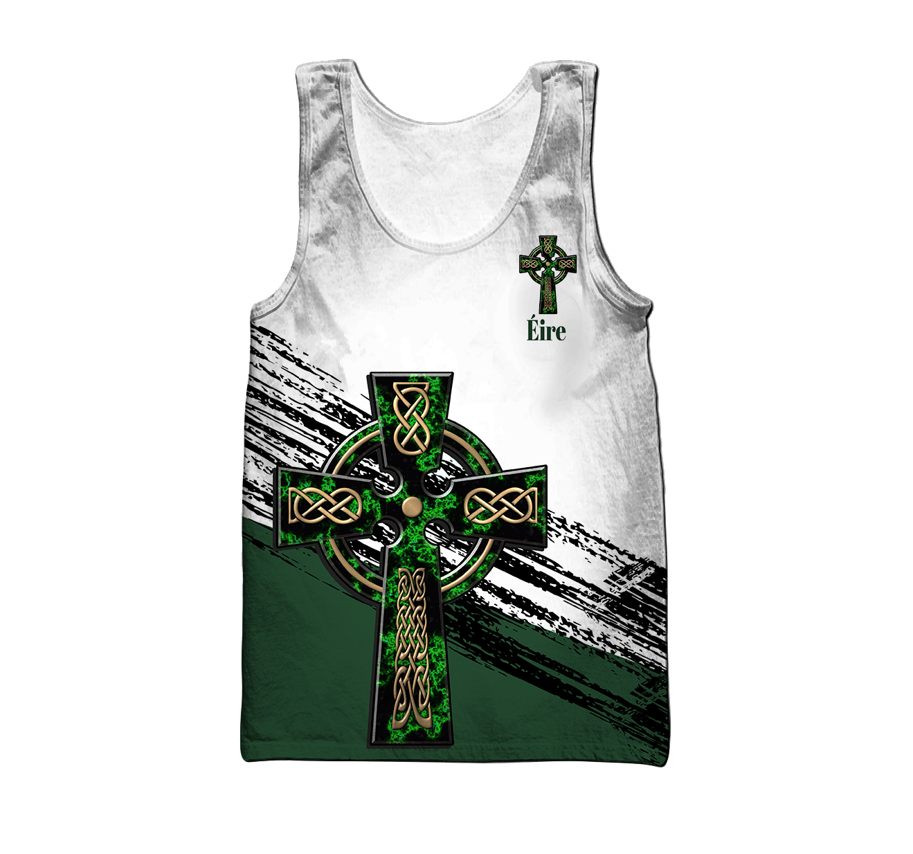 Irish St.Patrick Celtic cross 3d hoodie shirt for men and women custom name