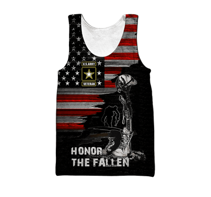 Honor the Fallen US Veteran Personalized Name 3D All Over Printed Hoodie DD26052104