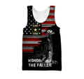 Honor the Fallen US Veteran Personalized Name 3D All Over Printed Hoodie DD26052104