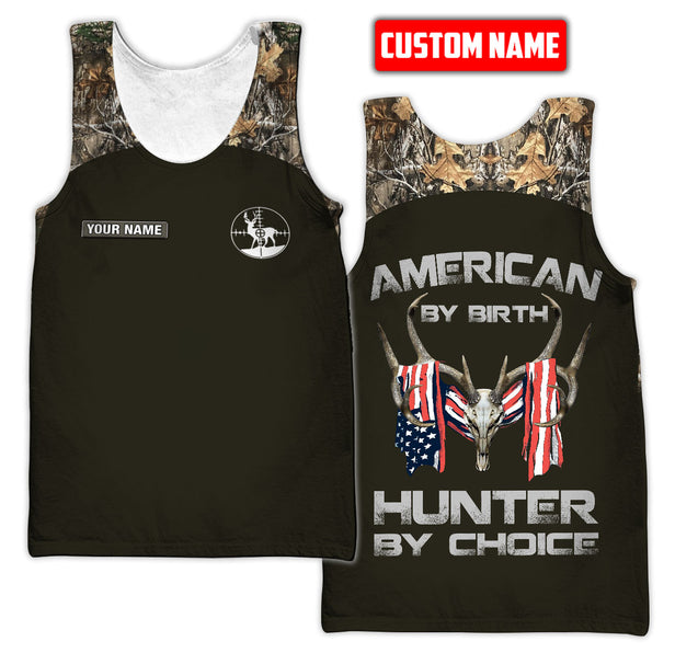 Customized Name American By Birth Hunter By Choice 3D All Over Printed Unisex Shirts