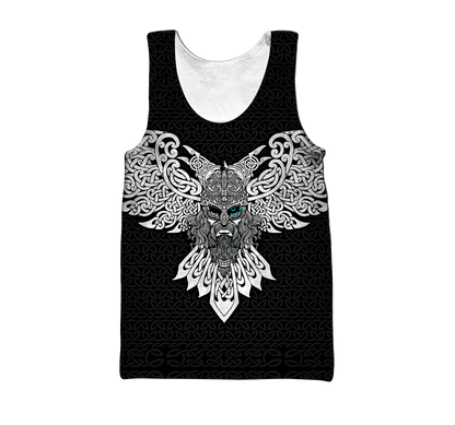 Premium Unisex Hoodie Odin Viking God And Raven ML