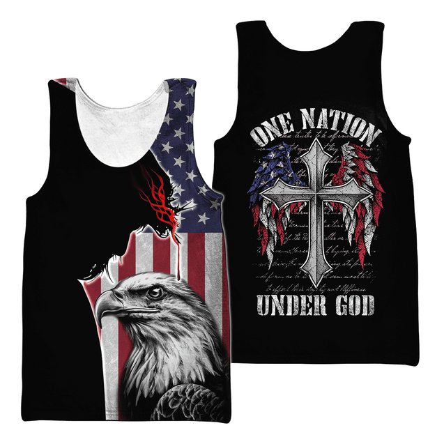 One Nation Under God 3D All Over Printed Unisex Shirts