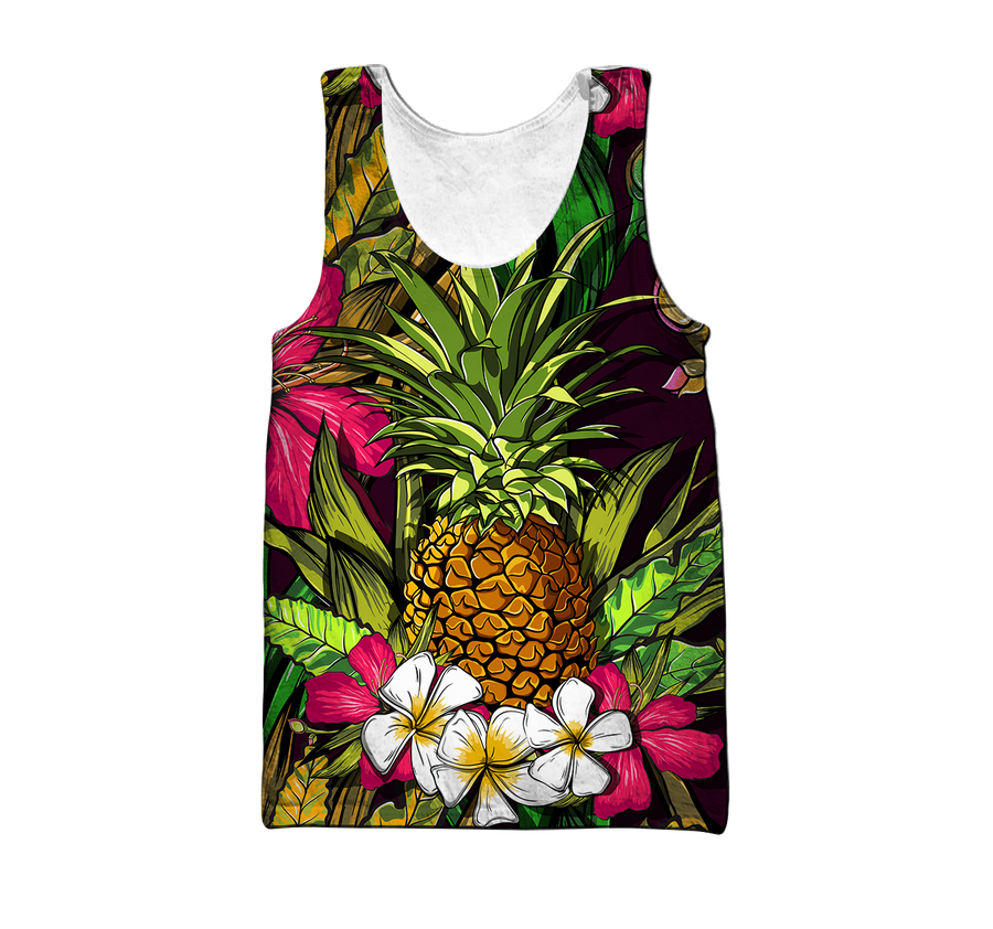 Amazing Polynesian Pineapple Hawaiian Style Unisex Deluxe Hoodie ML