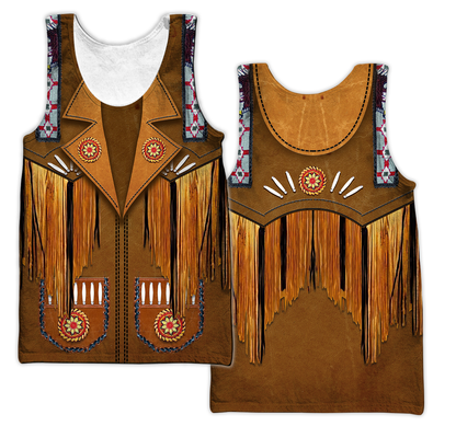 Native Cowboy Jacket No16 Cosplay 3D Over Printed Unisex Deluxe Hoodie ML