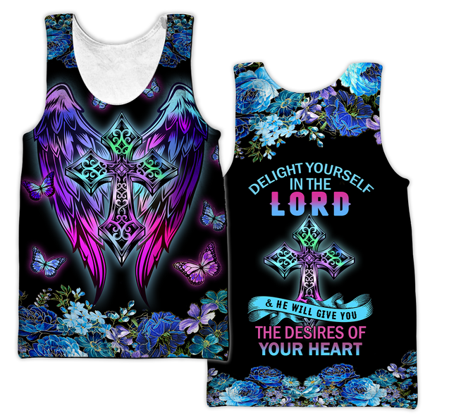 Delight Yourself In The Lord - Jesus Persionalized 3D All Over Printed Shirts