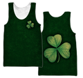 Irish shamrock St.Patrick day 3d hoodie shirt for men and women custom name